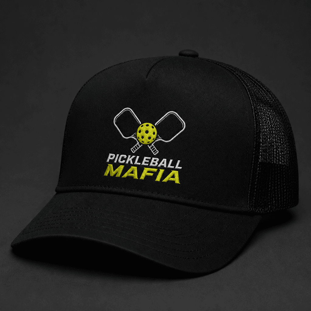 Black Richardson 112-style trucker with Pickleball Mafia mark